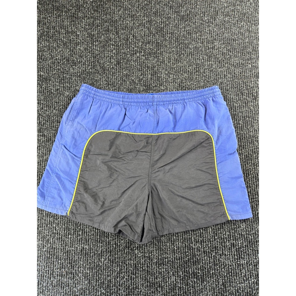 Vintage Prospirit Mens Large Blue Black Nylon Athletic Shorts Mesh Lined L